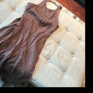 Dissh Brown Linen Full Length Jumper Size 10